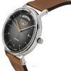 Bauhaus Classic Leather Strap Anthracite Dial Automatic 21622 Men's Watch