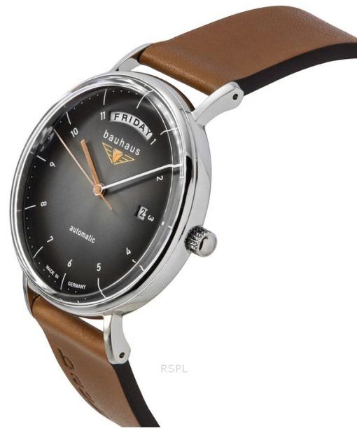 Bauhaus Classic Leather Strap Anthracite Dial Automatic 21622 Men's Watch