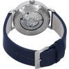 Bauhaus Classic Blue Leather Strap Dark Blue Open Heart Dial Automatic 21663 Men's Watch