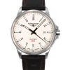 Bauhaus Aviation Leather Strap Full Luminous Beige Dial Automatic 28645 100M Men's Watch