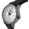 Bauhaus Aviation GMT Leather Strap Full Luminous Beige Dial Automatic 28685 100M Mens Watch