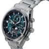 Citizen Radio Controlled Moon Phase Super Titanium Green Dial Eco-Drive BY1010-81X 100M Mens Watch