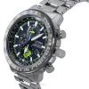 Citizen Promaster Geo Trekker Stainless Steel Black Dial Eco-Drive BY3006-53E 200M Mens Pilot Watch