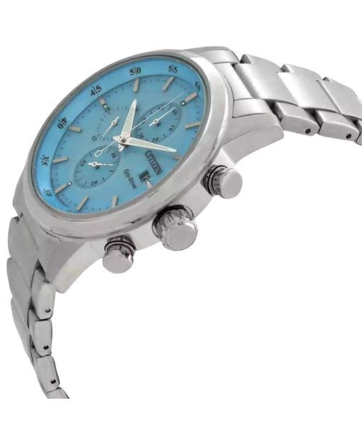 Citizen Chronograph Stainless Steel Blue Dial Eco-Drive CA0748-80L 100M Mens Watch