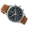 Citizen Eco-Drive Chronograph Leather Strap Green Dial CA4420-21X 100M Mens Watch