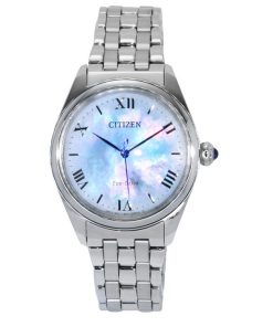 Citizen L Eco-Drive Stainless Steel Mother Of Pearl Dial EM1140-80D Women's Watch