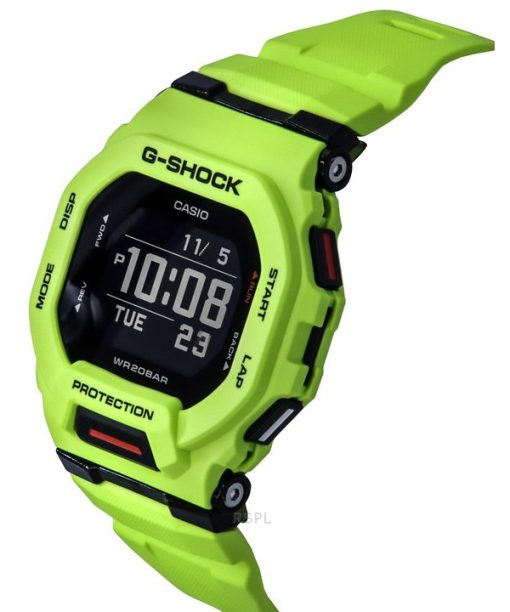 Casio G-Shock G-Squad Digital Smartphone Link Yellow Resin Strap Quartz GBD-200-9 200M Men's Watch