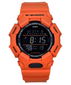 Casio G-Shock Digital Bio-Based Orange Resin Strap Black Dial Quartz GD-010-4 200M Men's Watch