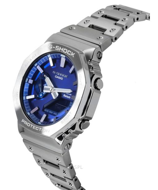 Casio G-Shock Analog Digital Full Metal Smartphone Link Blue Dial Solar GM-B2100AD-2A 200M Men's Watch