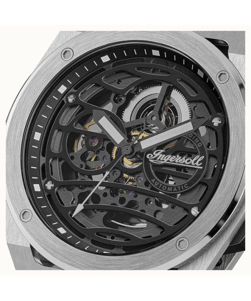 Ingersoll The Springfield Stainless Steel Black Skeleton Dial Automatic I15203 Men's Watch