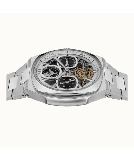 Ingersoll The Spirit Moon Phase Stainless Steel Silver Skeleton Dial Automatic I15802 Men's Watch