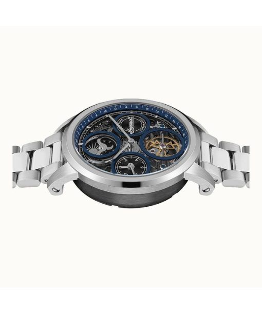 Ingersoll The Arc Moon Phase Stainless Steel Blue Skeleton Dial Automatic I16003 Men's Watch