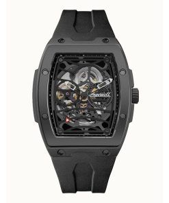 Ingersoll The Rim Polyurethane Strap Black Skeleton Dial Automatic I16201 Men's Watch