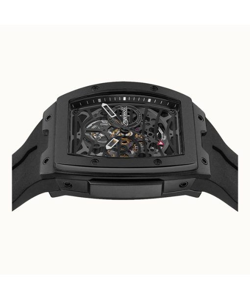 Ingersoll The Rim Polyurethane Strap Black Skeleton Dial Automatic I16201 Men's Watch