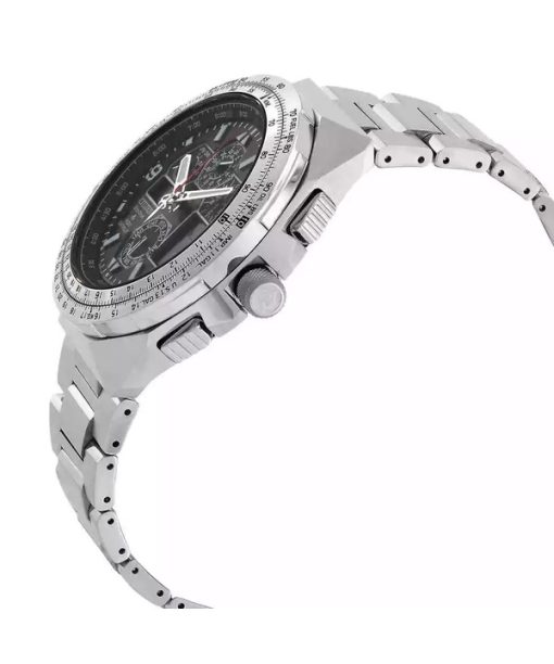 Citizen Promaster Skyhawk A-T Chronograph Stainless Steel Black Dial Eco-Drive JY8120-58E 200M Mens Pilot Watch