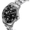 Longines Hydroconquest Stainless Steel Sunray Black Dial Automatic Diver's L3.782.4.56.6 300M Men's Watch