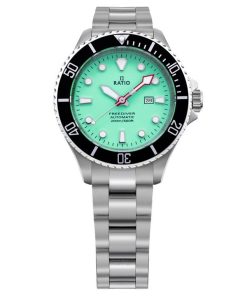 Ratio FreeDiver Sapphire Stainless Steel Green Dial Automatic RTFL835 200M Women's Watch