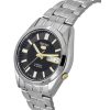 Seiko 5 Stainless Steel Black Dial 21 Jewels Automatic SNKF17J1 Men's Watch