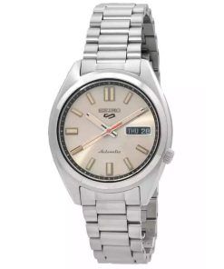 Seiko 5 Sports SNXS Series Stainless Steel Beige Dial Automatic SRPK91K1 100M Men's watch