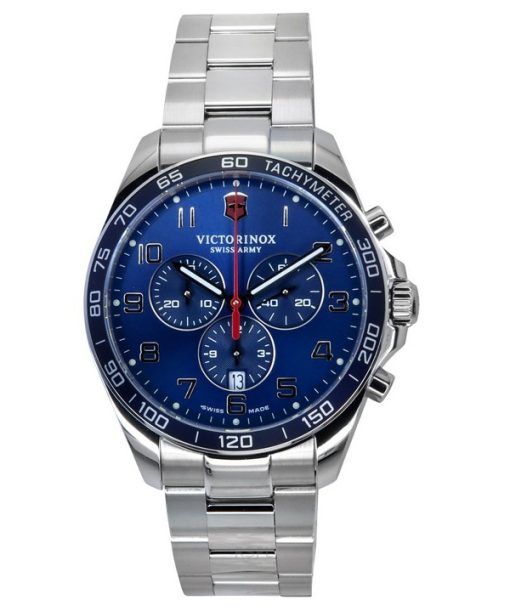 Victorinox FieldForce Classic Chronograph Stainless Steel Blue Dial Quartz 241901 100M Men's Watch