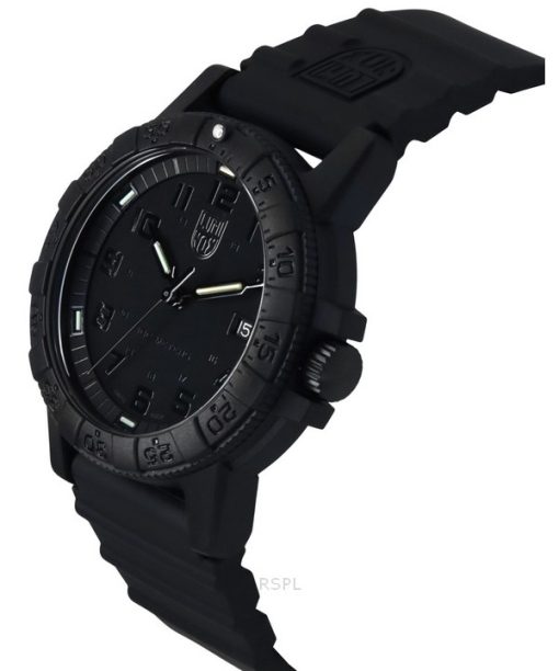 Luminox Leatherback Sea Turtle Silicone Strap Black Dial Quartz XS.0321.BO.L 100M Men's Watch