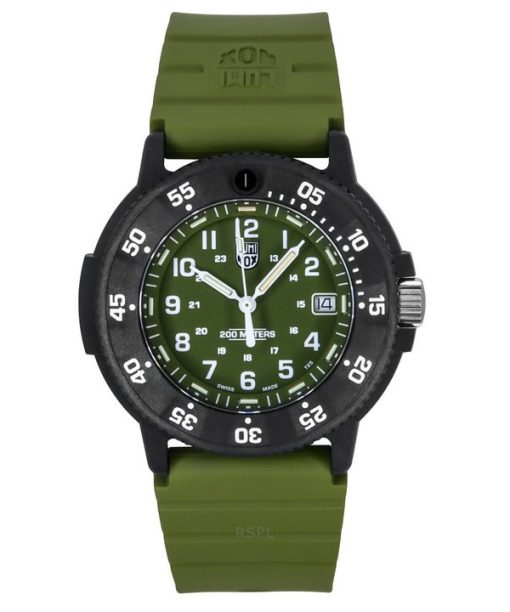 Luminox Original Navy Seal Rubber Strap Green Dial Quartz Diver's XS.3013.EVO.S 200M Men's Watch