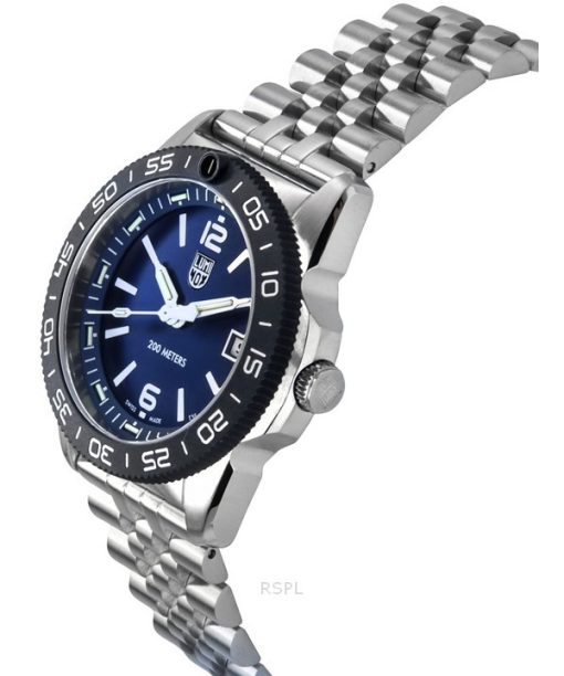 Luminox Pacific Diver Ripple Stainless Steel Blue Dial Quartz XS.3123M.SET.1 200M Men's Watch With Extra Strap