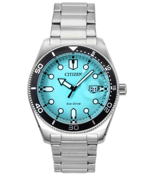 Citizen Marine Stainless Steel Turquoise Dial Eco-Drive AW1760-81W 100M Men's Watch