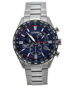 Citizen Radio Controlled Chronograph Super Titanium Blue Dial Eco-Drive CB5945-85L 100M Men's Watch