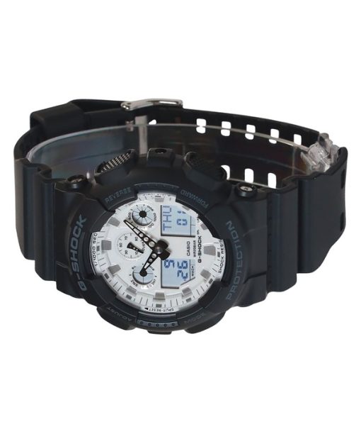 Casio G-Shock Analog Digital Resin Strap White Dial Quartz GA-100WD-1A 200M Men's Watch