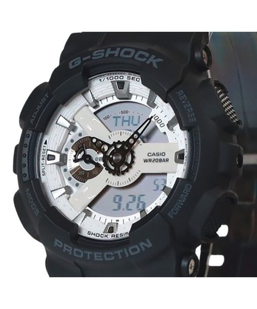 Casio G-Shock Analog Digital Resin Strap White Dial Quartz GA-110WD-1A 200M Men's Watch