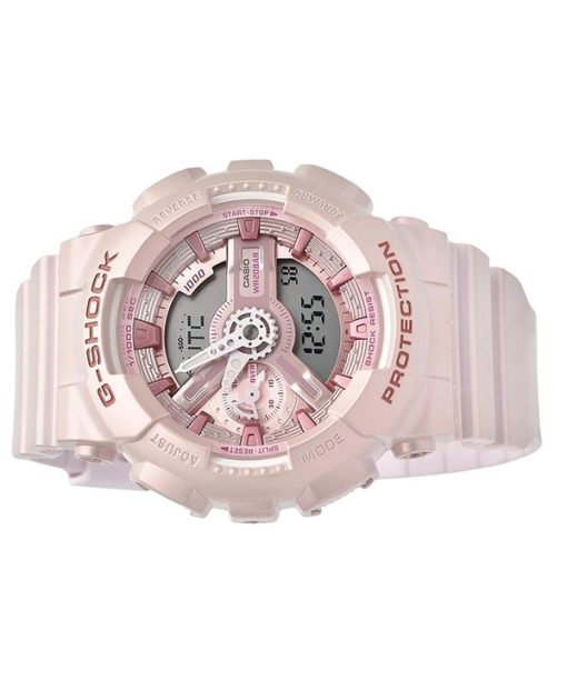 Casio G-Shock Analog Digital Bio-Based Resin Pink Dial Quartz GMA-S110ST-4A 200M Women's Watch