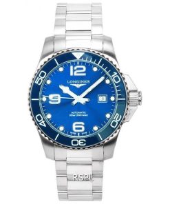 Longines HydroConquest Sunray Blue With Super-LumiNova Dial Automatic Divers L3.782.4.96.6 300M Mens Watch