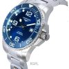 Longines HydroConquest Sunray Blue With Super-LumiNova Dial Automatic Divers L3.782.4.96.6 300M Mens Watch