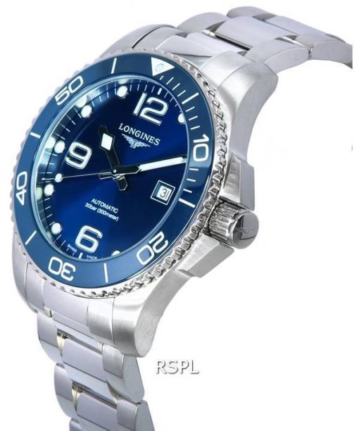 Longines HydroConquest Sunray Blue With Super-LumiNova Dial Automatic Divers L3.782.4.96.6 300M Mens Watch