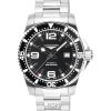 Longines HydroConquest Sunray Black With Super-LumiNova Dial Automatic Divers L3.841.4.56.6 300M Mens Watch