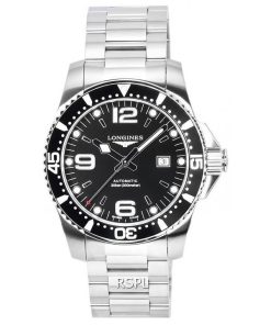 Longines HydroConquest Sunray Black With Super-LumiNova Dial Automatic Divers L3.841.4.56.6 300M Mens Watch