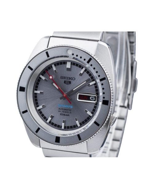 Seiko 5 Sports 1968 Recreation Limited Edition Silver Grey Dial Automatic SRPL03K1 100M Mens Watch With Extra Strap