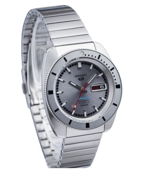 Seiko 5 Sports 1968 Recreation Limited Edition Silver Grey Dial Automatic SRPL03K1 100M Mens Watch With Extra Strap