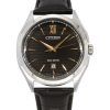 Citizen Eco-Drive Leather Strap Black Dial AW1750-18E 100M Men's Watch