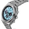 Citizen Zenshin Chronograph Super Titanium Ice Blue Dial Eco-Drive CA4610-85M 100M Men's Watch