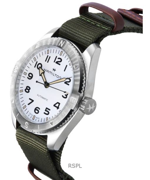 Hamilton Khaki Field Expedition Textile Strap White Dial Automatic H70315910 100M Unisex Watch