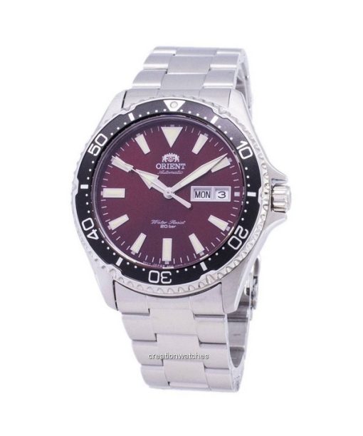 Refurbished Orient Kamasu Mako III Stainless Steel Maroon Dial Automatic RA-AA0003R19B 200M Men's Watch