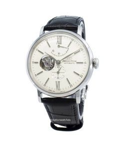 Refurbished Orient Star Classic Leather Strap Open Heart Cream Dial Automatic RE-AV0002S00B Men's Watch