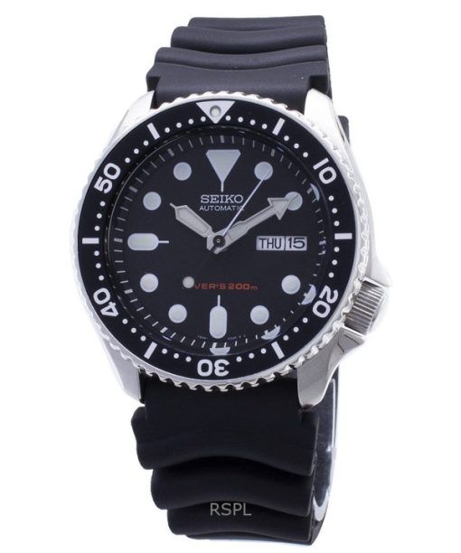 Refurbished Seiko Rubber Strap Black Dial Automatic Diver's SKX007K1 200M Men's Watch