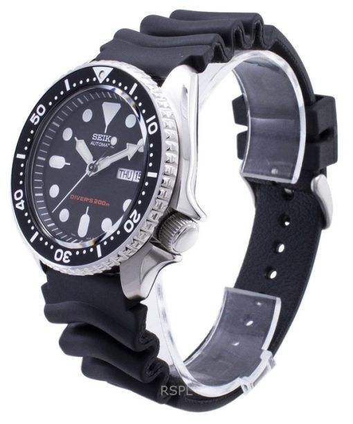 Refurbished Seiko Rubber Strap Black Dial Automatic Diver's SKX007K1 200M Men's Watch