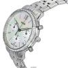 Fossil Neutra Chronograph Crystal Accents Stainless Steel White Mother Of Pearl Dial Quartz ES5357 Women's Watch