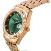 Fossil Scarlette Rose Gold Tone Stainless Steel Green Dial Quartz ES5369 Women's Watch