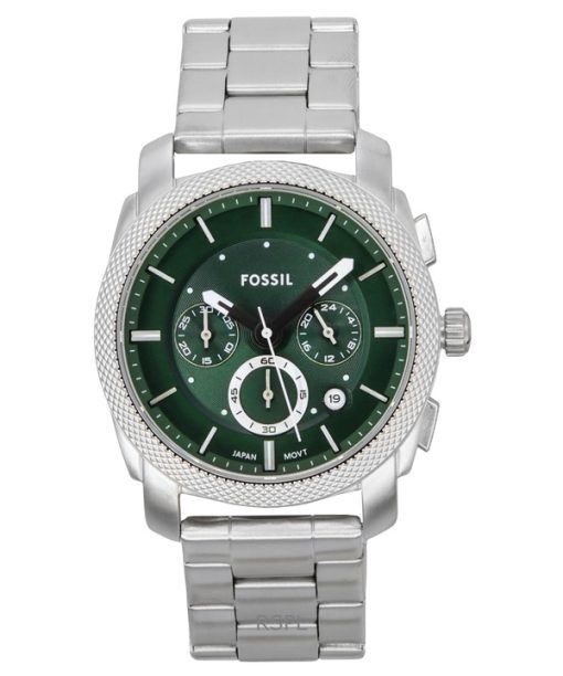 Fossil Machine Chronograph Stainless Steel Green Dial Quartz FS6079 Men's Watch