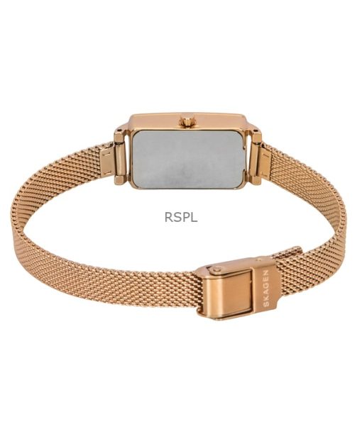 Skagen Hagen Micro Rose Gold Tone Stainless Steel White Dial Quartz SKW3148 Women's Watch